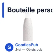 Bouteille personnalisable en acier double paroi 500 ml avec logo - Sagaform Nils Splash - Miniature 3