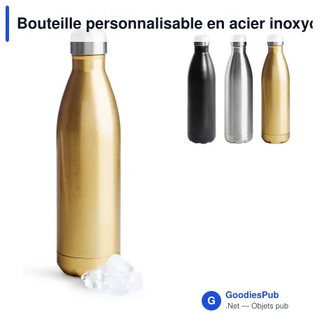 Bouteille personnalisable en acier inoxydable 750 ml avec logo - Sagaform Nils