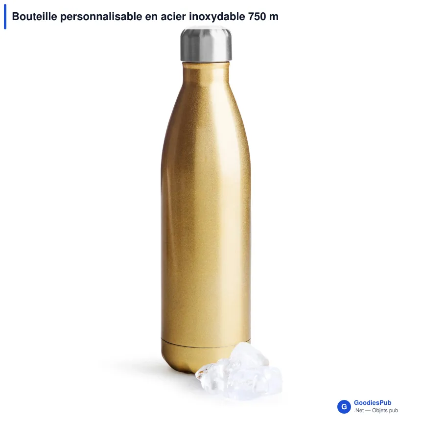 Bouteille personnalisable en acier inoxydable 750 ml avec logo - Sagaform Nils - Image 2