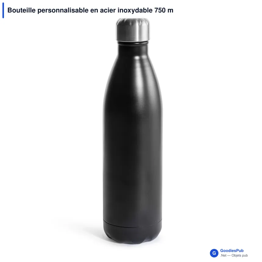 Bouteille personnalisable en acier inoxydable 750 ml avec logo - Sagaform Nils - Image 4