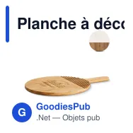 Planche à découper ronde personnalisable en bambou avec logo - Sagaform - Miniature 1