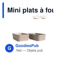 Mini plats à four personnalisables en grès cérame lot de 2 - Sagaform Flora - Miniature 1