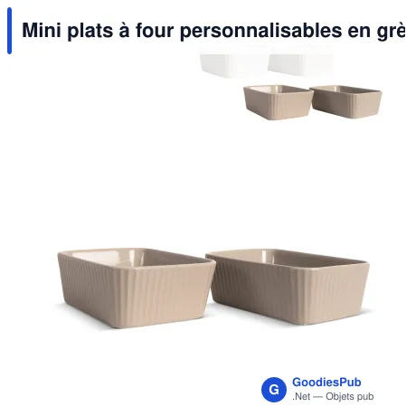 Mini plats à four personnalisables en grès cérame lot de 2 - Sagaform Flora