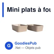 Mini plats à four personnalisables en grès cérame lot de 2 - Sagaform Flora - Miniature 2