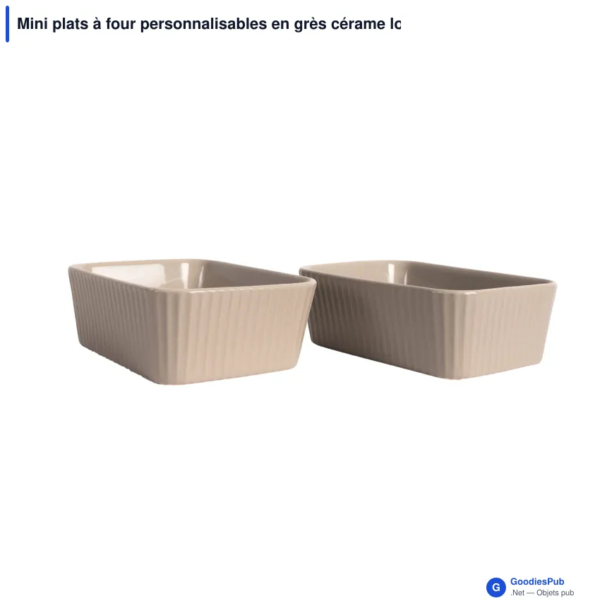 Mini plats à four personnalisables en grès cérame lot de 2 - Sagaform Flora - Image 2