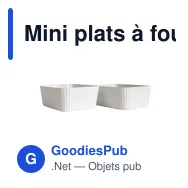 Mini plats à four personnalisables en grès cérame lot de 2 - Sagaform Flora - Miniature 3