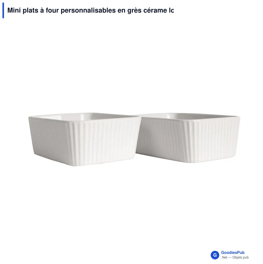 Mini plats à four personnalisables en grès cérame lot de 2 - Sagaform Flora - Image 3