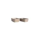 Variante Beige - Mini plats à four personnalisables en grès cérame lot de 2 - Sagaform Flora