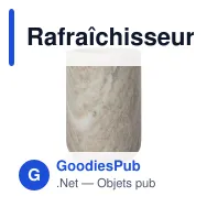 Rafraîchisseur à vin personnalisable en marbre travertin avec logo - Sagaform Sten - Miniature 2