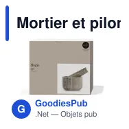 Mortier et pilon personnalisables en travertin avec logo - Sagaform Sten - Miniature 2
