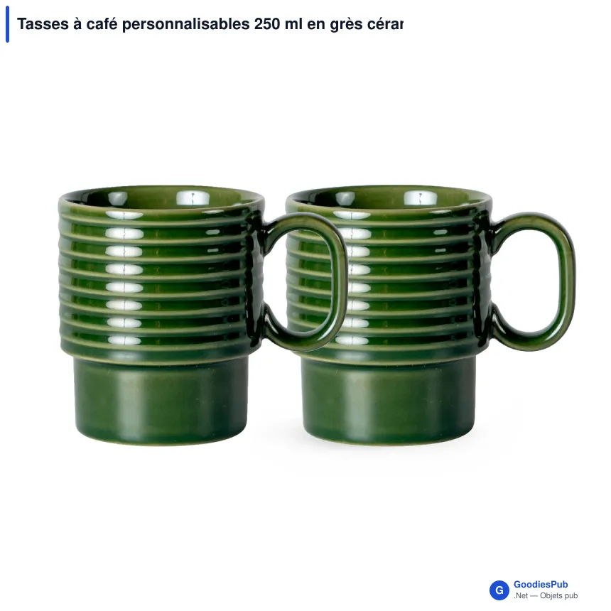 Tasses à café personnalisables 250 ml en grès cérame lot de 2 - Sagaform Coffee & More - Image 4