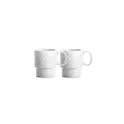 Variante Blanc - Tasses à café personnalisables 250 ml en grès cérame lot de 2 - Sagaform Coffee & More