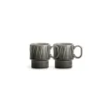 Variante Gris foncé - Tasses à café personnalisables 250 ml en grès cérame lot de 2 - Sagaform Coffee & More