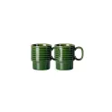 Variante Vert foncé - Tasses à café personnalisables 250 ml en grès cérame lot de 2 - Sagaform Coffee & More