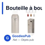 Bouteille à bouchon poussoir personnalisable 500 ml en acier recyclé - Sagaform Tekla - Miniature 1