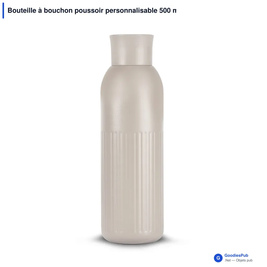 Bouteille à bouchon poussoir personnalisable 500 ml en acier recyclé - Sagaform Tekla - Image 4