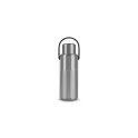 Variante Argent - Bouteille isotherme personnalisable 1 litre en acier recyclé avec logo - Sagaform Theo