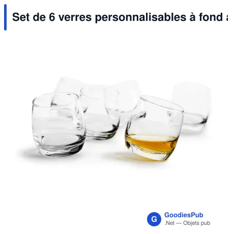 Set de 6 verres personnalisables à fond arrondi 300 ml avec logo - Sagaform