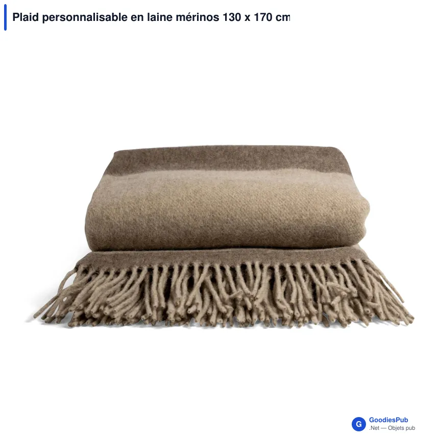 Plaid personnalisable en laine mérinos 130 x 170 cm - Sagaform Ulle - Image 2