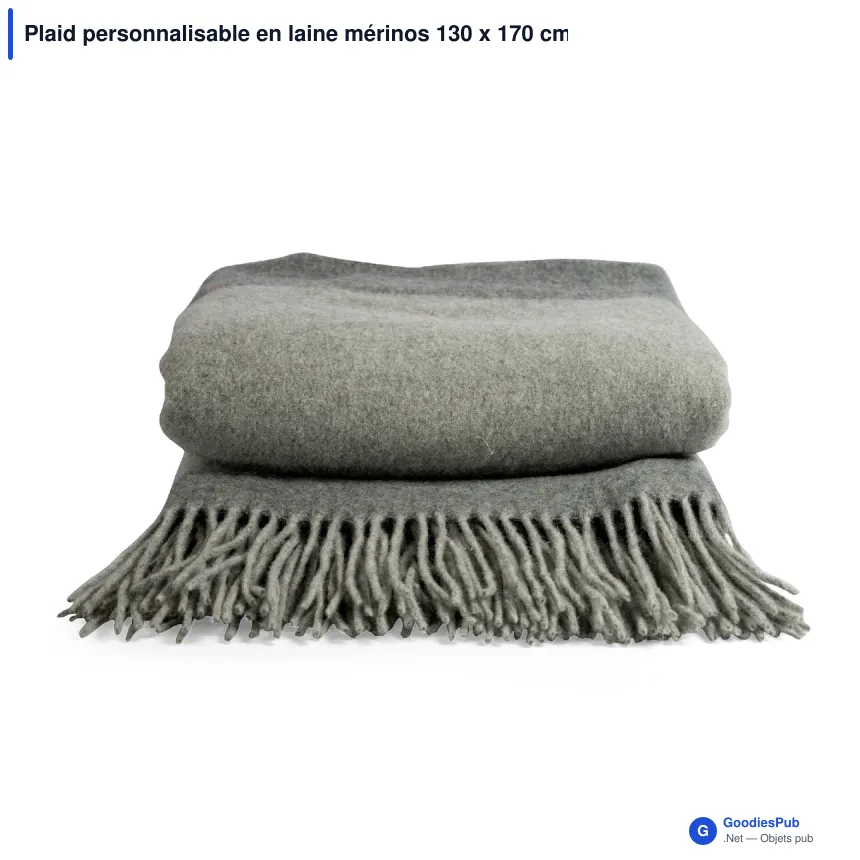 Plaid personnalisable en laine mérinos 130 x 170 cm - Sagaform Ulle - Image 3