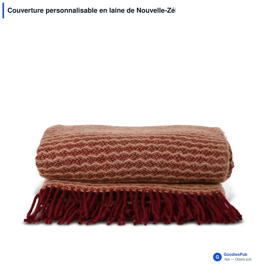 Couverture personnalisable en laine de Nouvelle-Zélande 170 x 130 cm - Sagaform Ulli - Image 3
