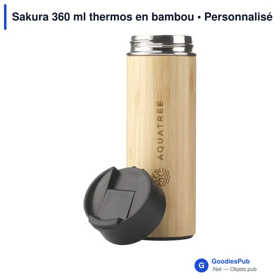 Mug isotherme personnalisable Sakura 360 ml avec logo - Image 2