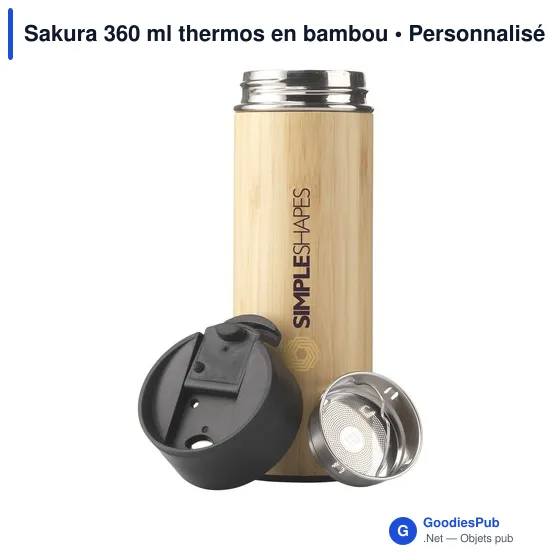Mug isotherme personnalisable Sakura 360 ml avec logo - Image 4