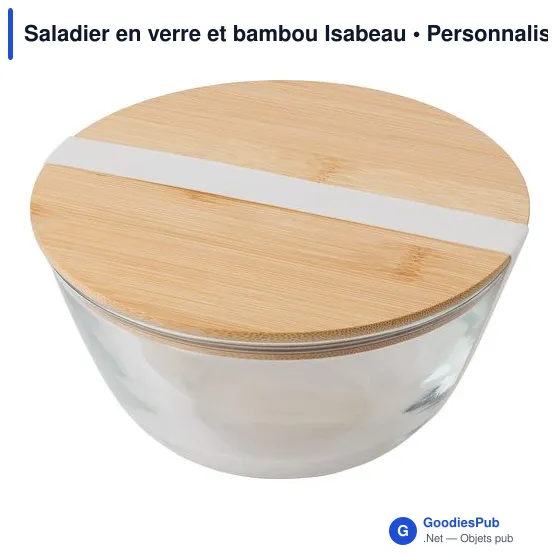 Saladier en verre personnalisable Isabeau avec logo - Image 2