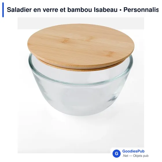 Saladier en verre personnalisable Isabeau avec logo - Image 3