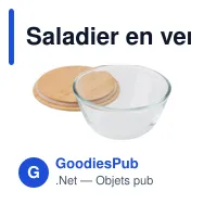 Saladier en verre personnalisable Isabeau avec logo - Miniature 4