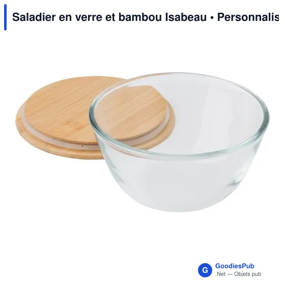 Saladier en verre personnalisable Isabeau avec logo - Image 4
