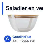 Saladier en verre personnalisable Isabeau avec logo - Miniature 5