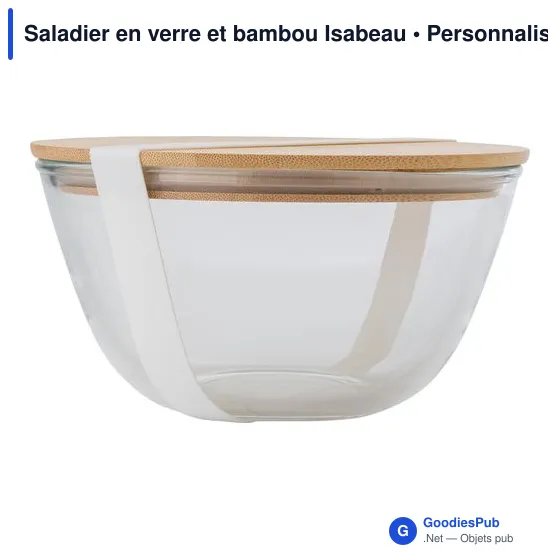 Saladier en verre personnalisable Isabeau avec logo - Image 5
