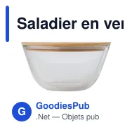 Saladier en verre personnalisable Isabeau avec logo - Miniature 6