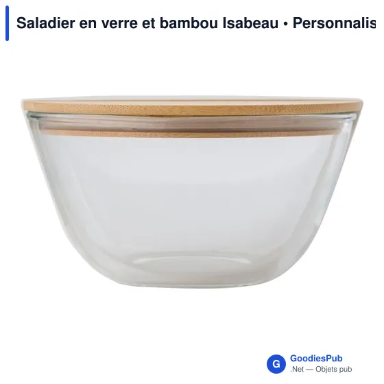 Saladier en verre personnalisable Isabeau avec logo - Image 6