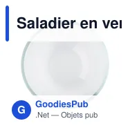 Saladier en verre personnalisable Isabeau avec logo - Miniature 7