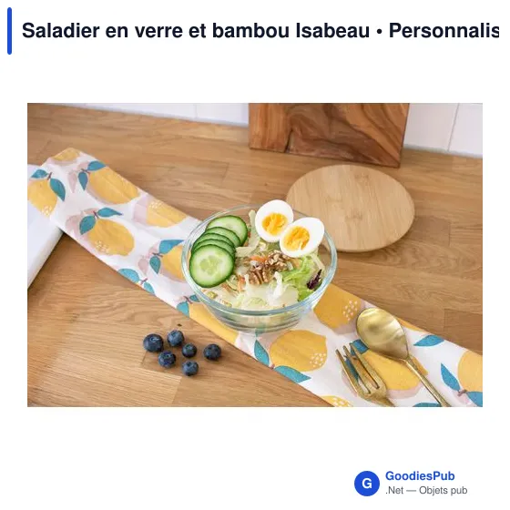Saladier en verre personnalisable Isabeau avec logo - Image 8