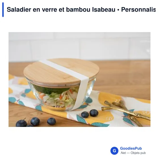 Saladier en verre personnalisable Isabeau avec logo - Image 9