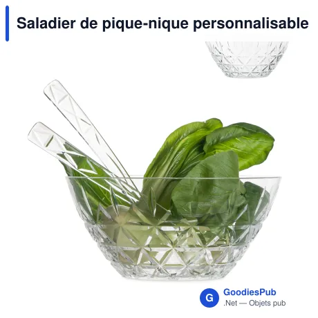 Saladier de pique-nique personnalisable en acrylique transparent - Sagaform Acryl