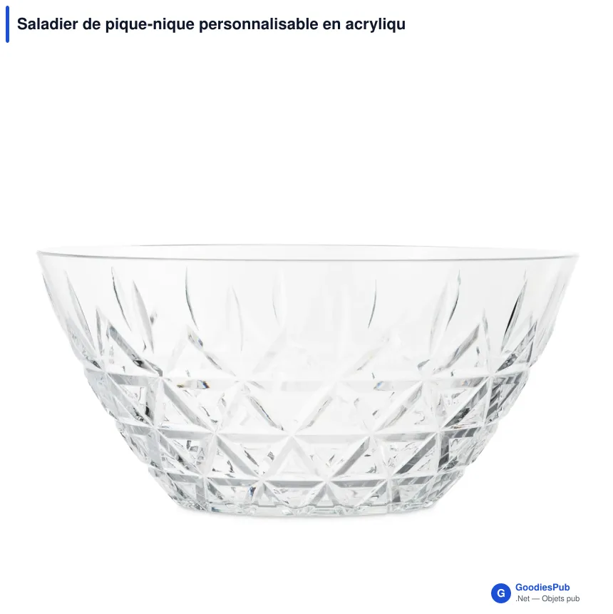 Saladier de pique-nique personnalisable en acrylique transparent - Sagaform Acryl - Image 2