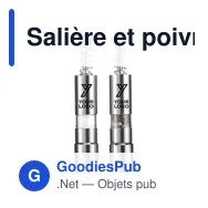 Salière et poivrier personnalisable Annalena avec logo - Miniature 4