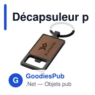 Décapsuleur porte-clés personnalisable en bois - Sammyavec logo - Miniature 1