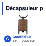 Décapsuleur porte-clés personnalisable en bois - Sammyavec logo - Miniature 3