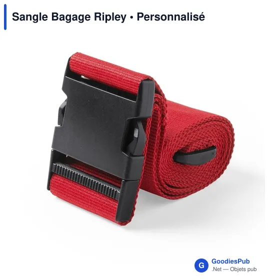 Sangle à bagages personnalisable avec logo - Sangle Bagage Ripley - Image 1