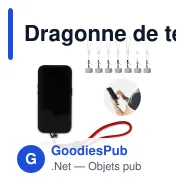 Dragonne de téléphone personnalisable en R-PET avec logo - Poignet - Miniature 1