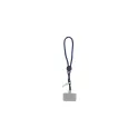 Variante Bleu foncé - Dragonne de téléphone personnalisable en R-PET avec logo - Poignet
