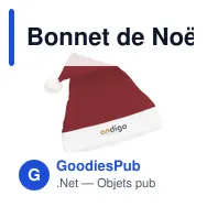 Bonnet de Noël personnalisable en polyester avec logo - Santa Hat - Miniature 2