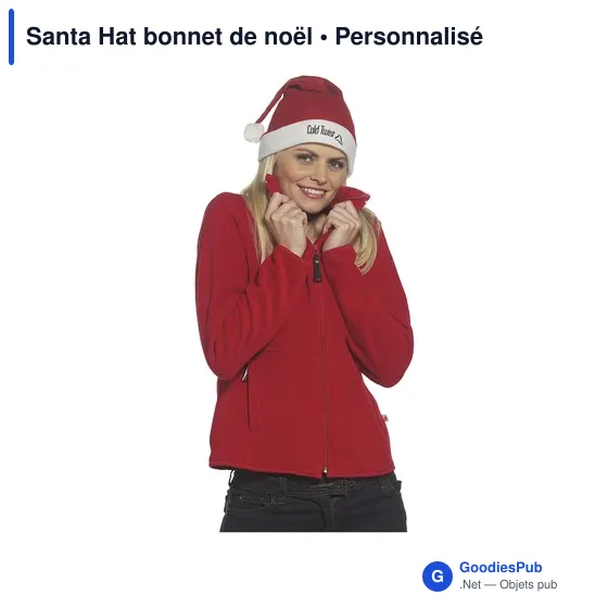Bonnet de Noël personnalisable en polyester avec logo - Santa Hat - Image 4