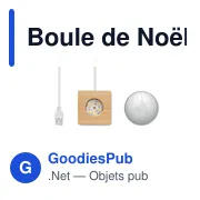 Boule de Noël personnalisable SANTA LIGHT avec logo et LED - Miniature 2