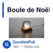 Boule de Noël personnalisable SANTA LIGHT avec logo et LED - Miniature 6